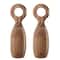 Hello Honey® 8" Brown Acacia Wood Salt & Pepper Mill Set